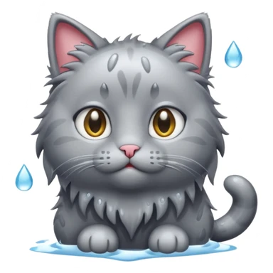 wet cat sticker