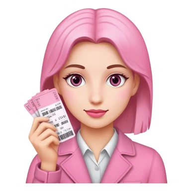 Femme avec billets habillée en rose  sticker