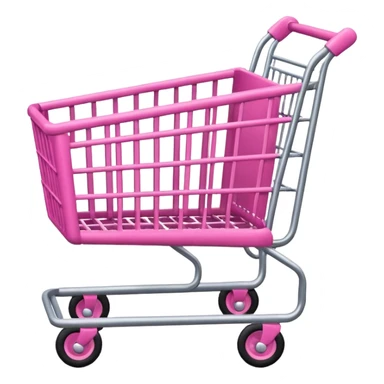 make shopping cart with pink tones. sticker