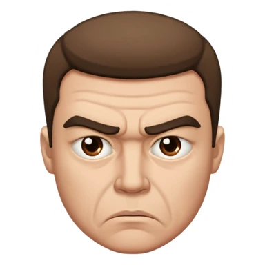 man both sad and angry sticker