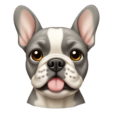 Gray and beige French bulldog  sticker