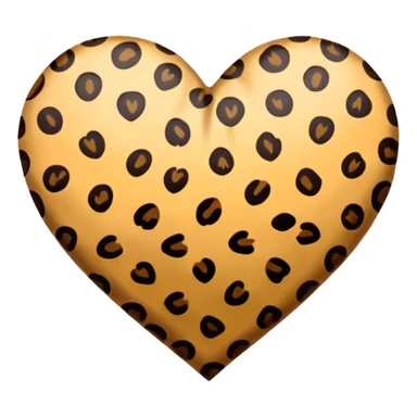 a leapord cheetah print heart sticker