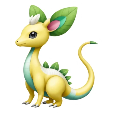 Tropical Exotic Leavanny-Gallade-Ampharos-Inteleon-Nidoqueen-Fakémon-Pokémon-hybrid-fusion-creature, full body sticker
