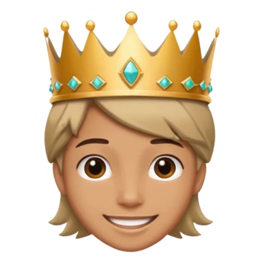 A stylish teen wearing a hand-crafted crown for fun. sticker