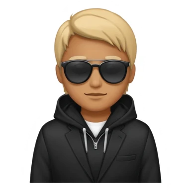 hoodie, sunglasses, suit sticker
