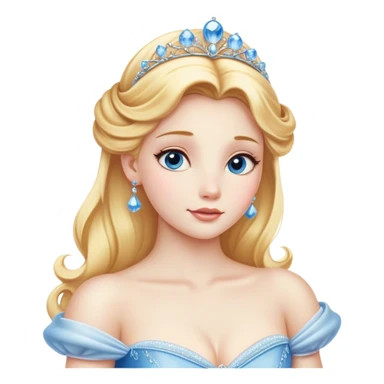 Cinematic Realistic Sleeping Cinderella Portrait, portrayed with exceptional realism: her luminous porcelain skin and exquisitely detailed golden-blonde hair lie softly under the gentle caress of natural light. Her eyes are peacefully closed in a serene, dreamlike slumber, and every fold and shimmer of her iconic ball gown is rendered with painstaking detail. The overall composition radiates a quiet, enchanting glow that encapsulates the timeless, restful beauty of a princess lost in a gentle, magical dream. sticker