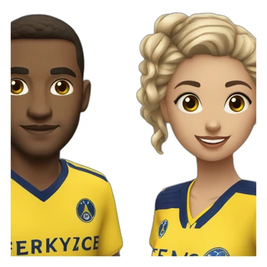 guy and a girl wearing fenerbahce jerseys sticker