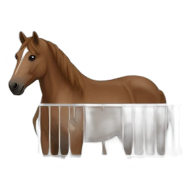 Horse on a balcony (juan) sticker