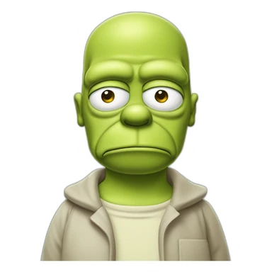 Homer Simpson qui boit bébé Yoda sticker
