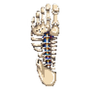 skeleton foot, bones of human foot, anatomical foot bones sticker