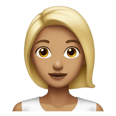 Girl serving breakfast tan skin blonde hair sticker