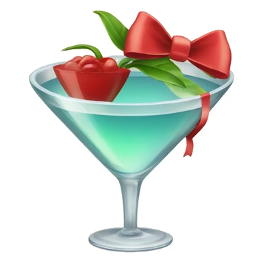 martini glass with bow  sticker