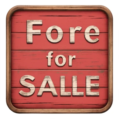 "FOR SALE" sign sticker