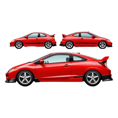 Red Honda civic ed8 crx  sticker