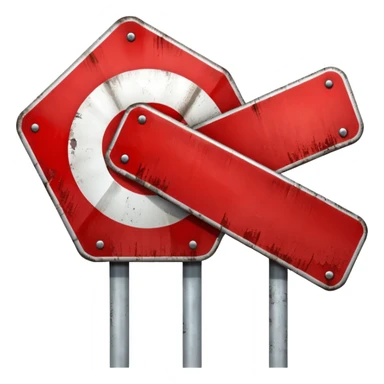 broken stop sign sticker