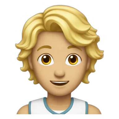 Jeune adulte de couleur blanche avec cheveux blonds en cosutume sticker