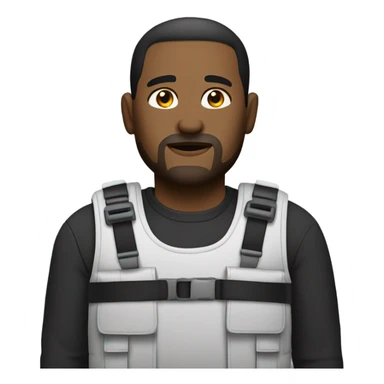 man with stab vest - full body sticker