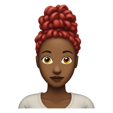 black woman with red locs sticker