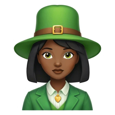 Black hair woman st Patrick’s day sticker