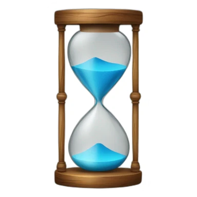 emoji looking at hourglass sticker