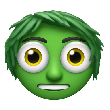 Rapado ojos verdes  sticker