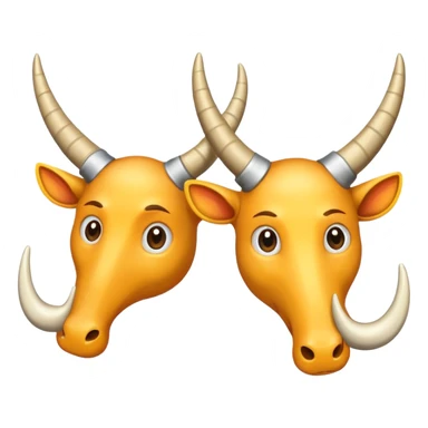 a pair of horns, isolated sticker