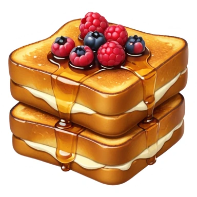 French toast with maple syrup and mixed berries  sticker