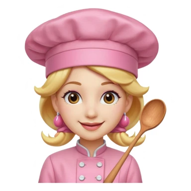 Pink chef hat princess peach sticker