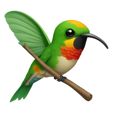 emoji de un colibrí con dos  sticker