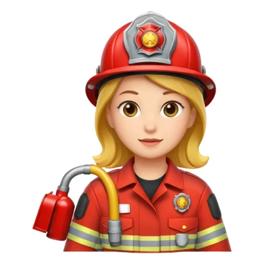 firefighter woman sticker