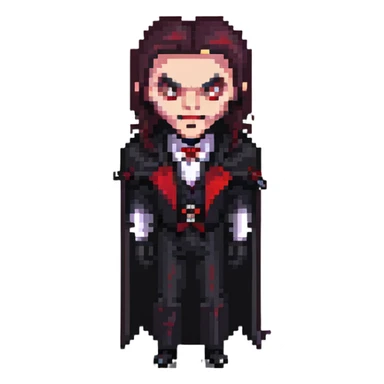 Classic Dracula vampire with widow's peak sticker