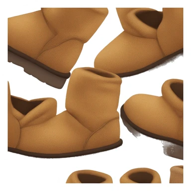 brown cozy ugg slippers with no fur sticker