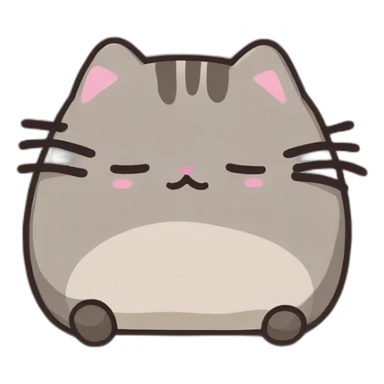 Pusheen sad sticker