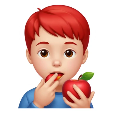 Bambino che mangia la mela sticker