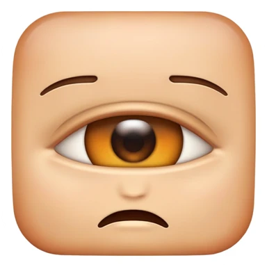 eye twitching straight face emoji sticker