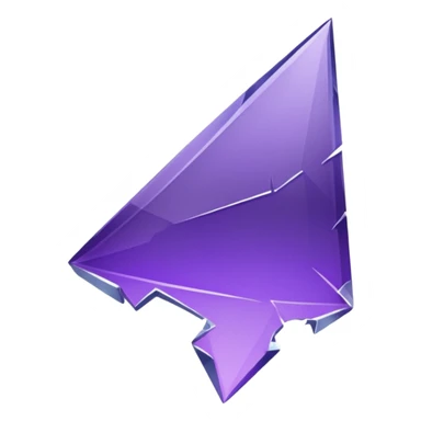 purple broken glass shard sticker