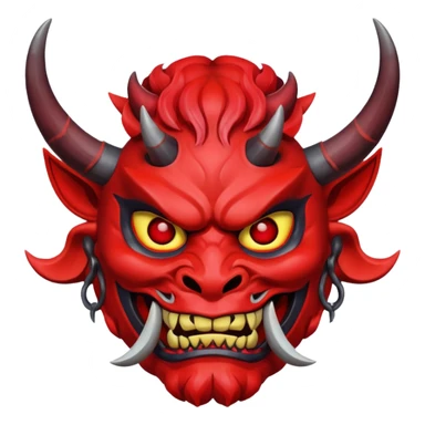 oni mask sticker