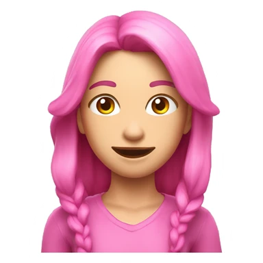 WoW en 3d coloe rosa sticker