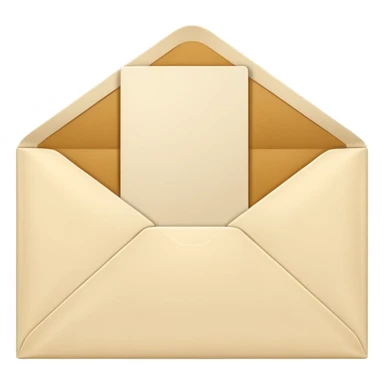 Cream-colored Letter Envelope  sticker