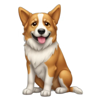 Un perro con un cono  sticker