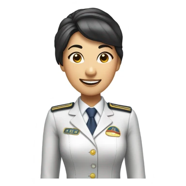 Asian flight attendant  sticker