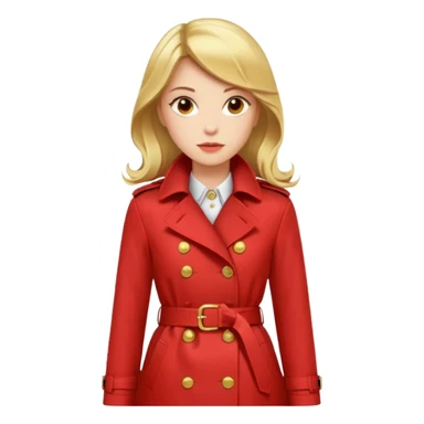classic red trench coat for women sticker
