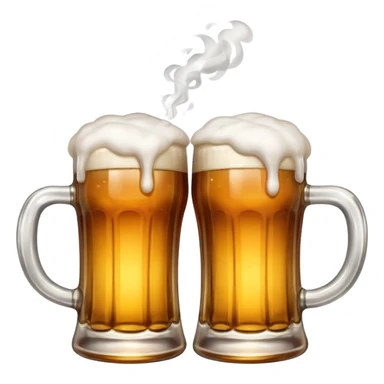 beer clink emoji combined with puff emoji sticker