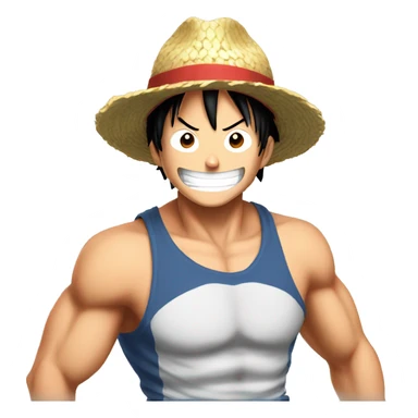 Luffy musculoso  sticker