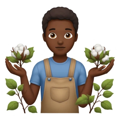 black slave picking cotton sticker