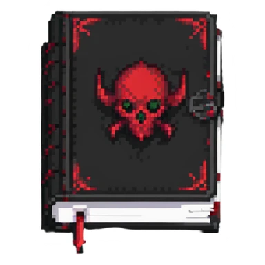 red cursed book sticker
