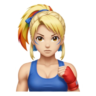 rainbow mika street fighter sticker