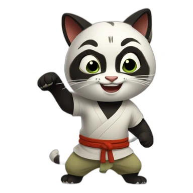 Kung Fu Panda cat  sticker