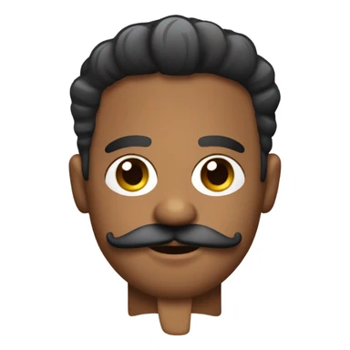 Brown guy with mustache holding barber clippers sticker