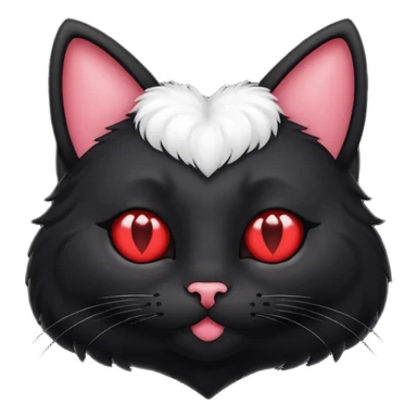 black cat with heart eyes sticker